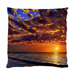 Orange Sunburst Standard Cushion Case (one Side) by GardenOfOphir