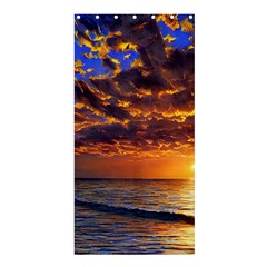 Orange Sunburst Shower Curtain 36  X 72  (stall)  by GardenOfOphir