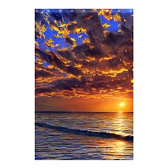 Orange Sunburst Shower Curtain 48  X 72  (small)  by GardenOfOphir