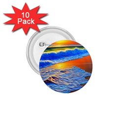 Summer Sunset At The Beach 1 75  Buttons (10 Pack) by GardenOfOphir