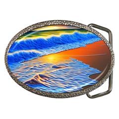 Summer Sunset At The Beach Belt Buckles by GardenOfOphir