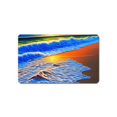 Summer Sunset At The Beach Magnet (name Card) by GardenOfOphir