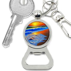 Summer Sunset At The Beach Bottle Opener Key Chain by GardenOfOphir