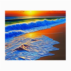 Summer Sunset At The Beach Small Glasses Cloth (2 Sides) by GardenOfOphir