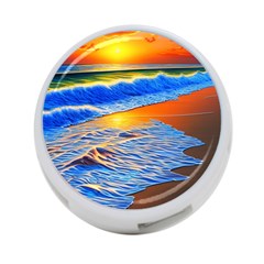 Summer Sunset At The Beach 4-port Usb Hub (one Side) by GardenOfOphir