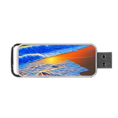 Summer Sunset At The Beach Portable Usb Flash (two Sides) by GardenOfOphir