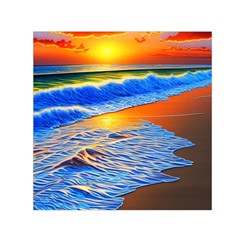 Summer Sunset At The Beach Square Satin Scarf (30  X 30 ) by GardenOfOphir