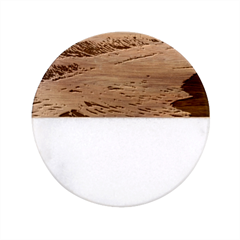 Summer Sunset At The Beach Classic Marble Wood Coaster (round)  by GardenOfOphir