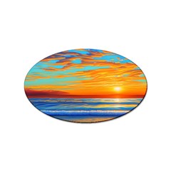 Golden Sunsets Over The Ocean Sticker Oval (10 Pack) by GardenOfOphir