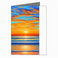 Golden Sunsets Over The Ocean Greeting Cards (pkg Of 8) by GardenOfOphir