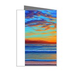 Golden Sunsets Over The Ocean Mini Greeting Card Right