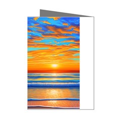 Golden Sunsets Over The Ocean Mini Greeting Cards (pkg Of 8) by GardenOfOphir