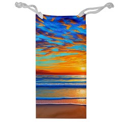 Golden Sunsets Over The Ocean Jewelry Bag