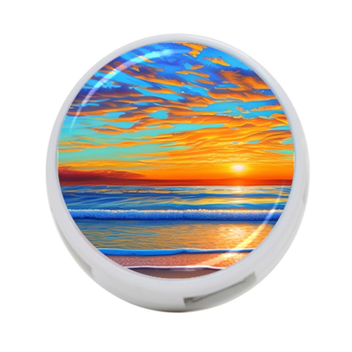 Golden Sunsets Over The Ocean 4-Port USB Hub (One Side)