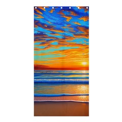 Golden Sunsets Over The Ocean Shower Curtain 36  X 72  (stall)  by GardenOfOphir