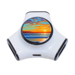 Golden Sunsets Over The Ocean 3-port Usb Hub by GardenOfOphir