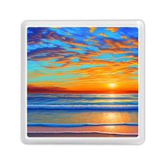 Golden Sunsets Over The Ocean Memory Card Reader (square) by GardenOfOphir