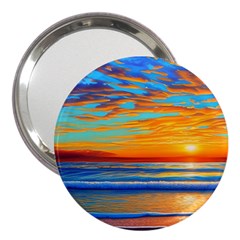 Golden Sunsets Over The Ocean 3  Handbag Mirrors by GardenOfOphir