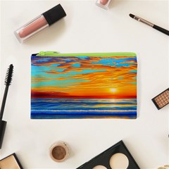 Golden Sunsets Over The Ocean Cosmetic Bag (xs) by GardenOfOphir