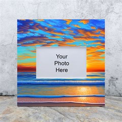 Golden Sunsets Over The Ocean White Box Photo Frame 4  X 6  by GardenOfOphir