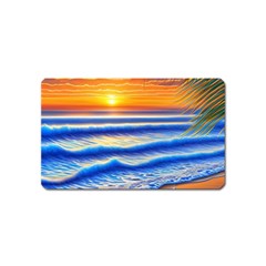 Summer Sunset Surf Magnet (name Card) by GardenOfOphir