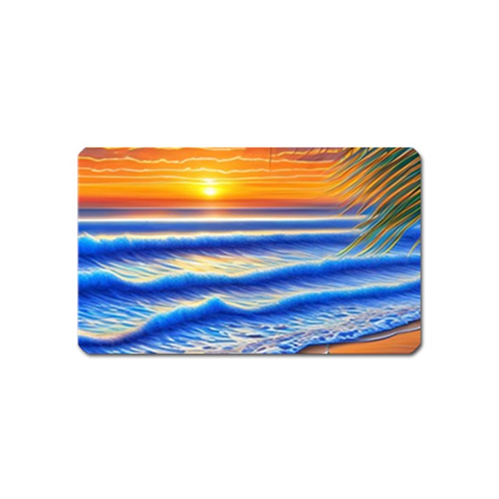 Summer Sunset Surf Magnet (Name Card)