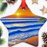 Summer Sunset Surf Star Ornament (Two Sides) Front