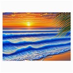 Summer Sunset Surf Large Glasses Cloth Front