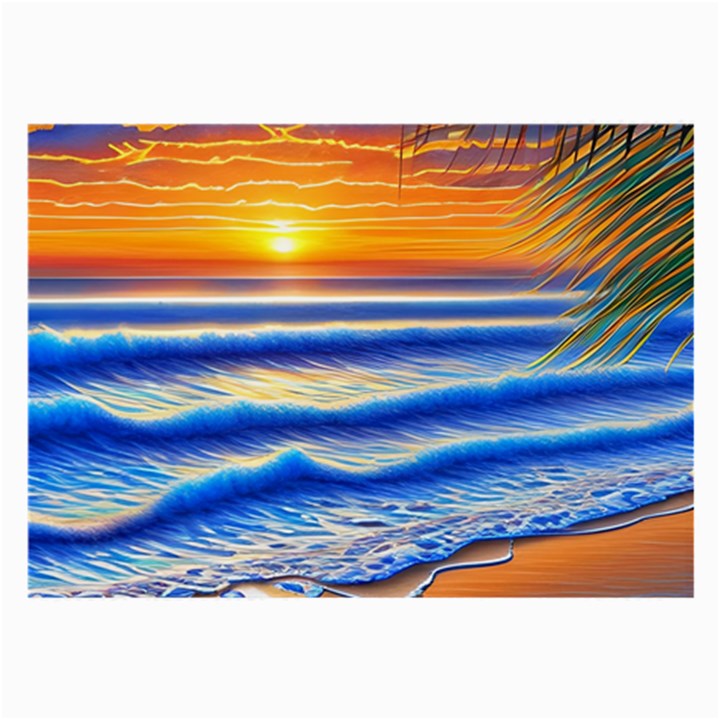 Summer Sunset Surf Large Glasses Cloth