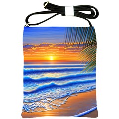 Summer Sunset Surf Shoulder Sling Bag by GardenOfOphir