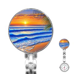 Summer Sunset Surf Stainless Steel Nurses Watch