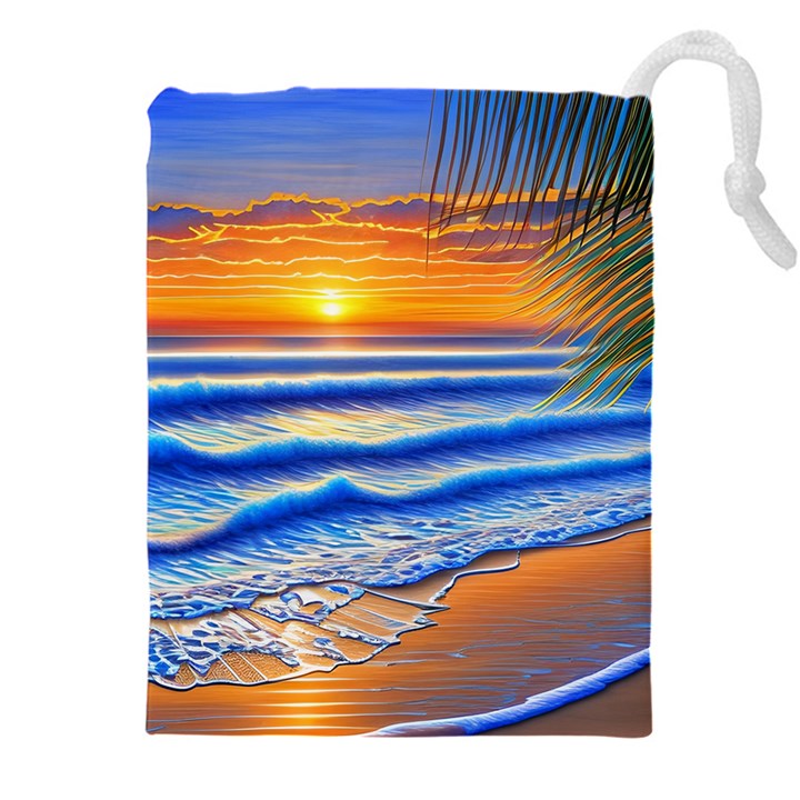 Summer Sunset Surf Drawstring Pouch (4XL)