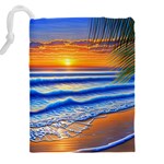 Summer Sunset Surf Drawstring Pouch (4XL) Back