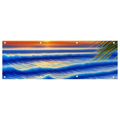 Summer Sunset Surf Banner And Sign 9  X 3  by GardenOfOphir