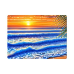 Summer Sunset Surf One Side Premium Plush Fleece Blanket (mini) by GardenOfOphir