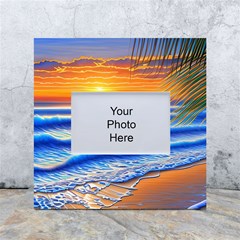 Summer Sunset Surf White Box Photo Frame 4  X 6  by GardenOfOphir