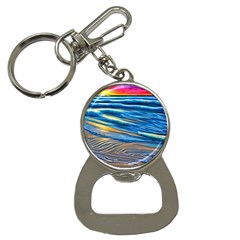 Waves Crashing On The Shore Bottle Opener Key Chain by GardenOfOphir