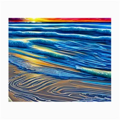 Waves Crashing On The Shore Small Glasses Cloth (2 Sides) by GardenOfOphir