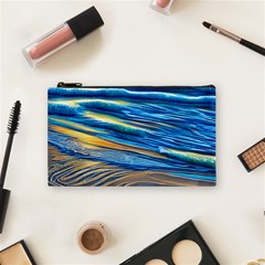 Waves Crashing On The Shore Cosmetic Bag (small) by GardenOfOphir