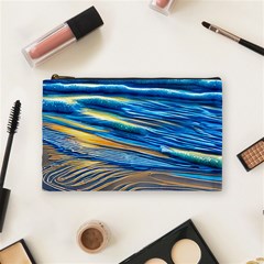 Waves Crashing On The Shore Cosmetic Bag (medium) by GardenOfOphir