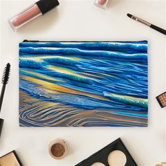 Waves Crashing On The Shore Cosmetic Bag (large) by GardenOfOphir