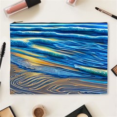 Waves Crashing On The Shore Cosmetic Bag (xl) by GardenOfOphir