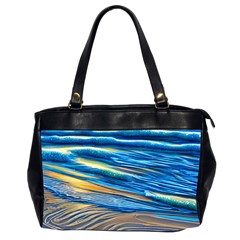 Waves Crashing On The Shore Oversize Office Handbag (2 Sides) by GardenOfOphir