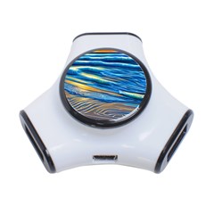 Waves Crashing On The Shore 3-port Usb Hub by GardenOfOphir