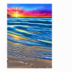 Waves Crashing On The Shore Small Garden Flag (two Sides) by GardenOfOphir