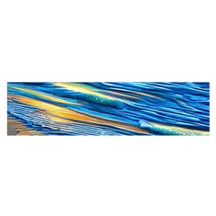 Waves Crashing On The Shore Oblong Satin Scarf (16  X 60 ) by GardenOfOphir