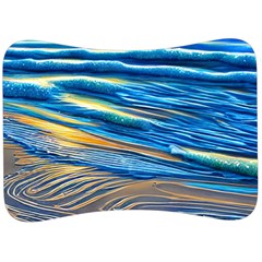 Waves Crashing On The Shore Velour Seat Head Rest Cushion by GardenOfOphir