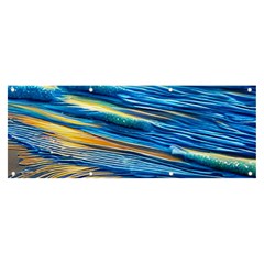 Waves Crashing On The Shore Banner And Sign 8  X 3  by GardenOfOphir