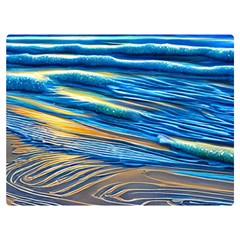 Waves Crashing On The Shore One Side Premium Plush Fleece Blanket (extra Small) by GardenOfOphir