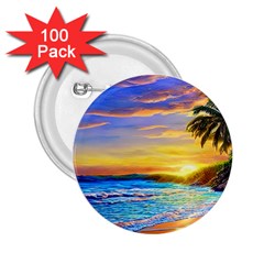 Sunrise At The Beach 2 25  Buttons (100 Pack)  by GardenOfOphir